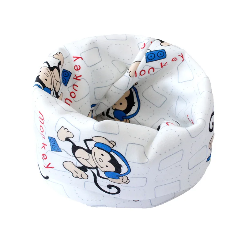 2019 autumn/winter new children's scarf for boys and girls with velvet thickening double baby neck |