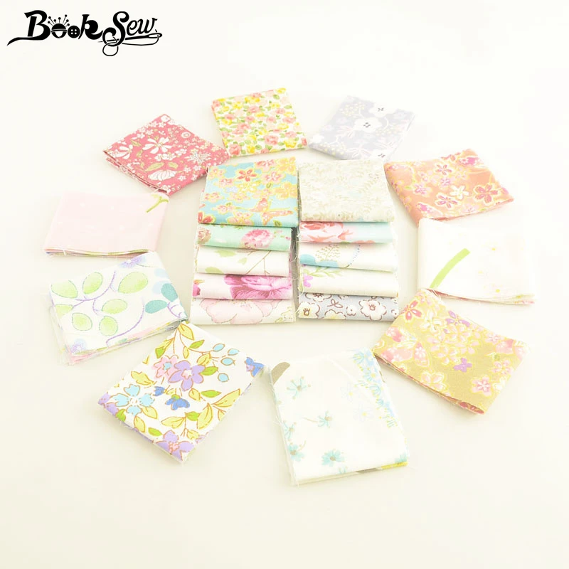 Ткань для рукоделия 100% хлопок саржа цветы 5x5 0 см/шт. в рулоне | Дом и сад