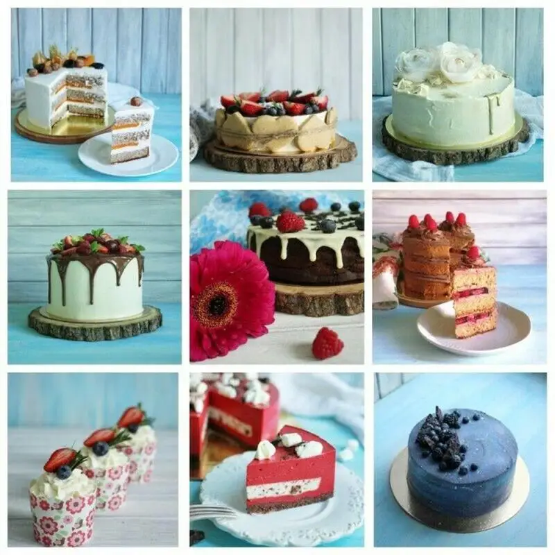 

1Pc Adjustable Mousse Ring Mold Steel Circle Pastry Baking Decor with Scale Silver Cake Mold Tools Kitchen Bakeware