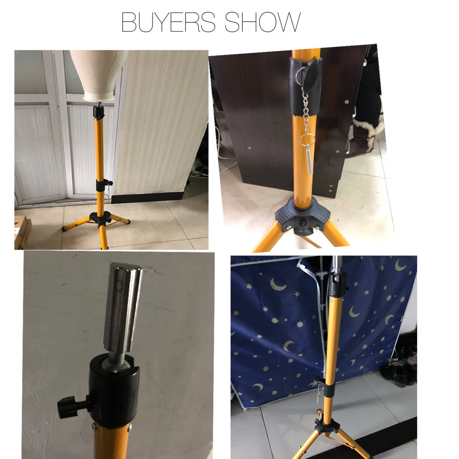 

Leeons Top Selling Tripod Wig Stand With Tray Telescopic Mannequin Head Stand Wig Head Holder Tripod Stand For Wig Head Display