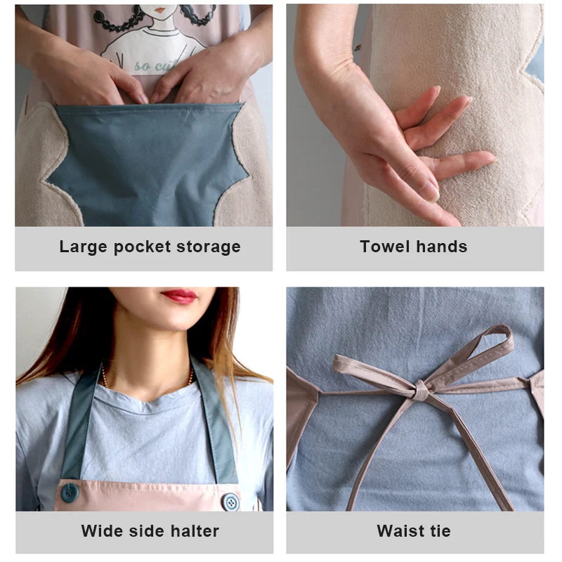 Фартуки для приготовления пищи из водонепроницаемого материала и милые