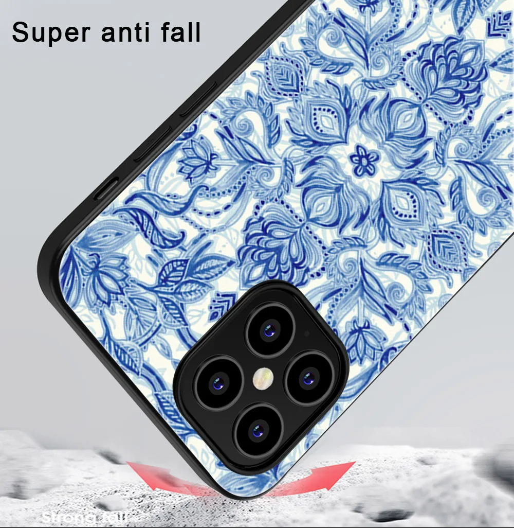 

Flower pattern Phone Case For iPhone 11 12 Pro Max mini XR X XS Max 7 8 6S Plus SE 2020 Phone Cases Soft TPU Black Cover Coque