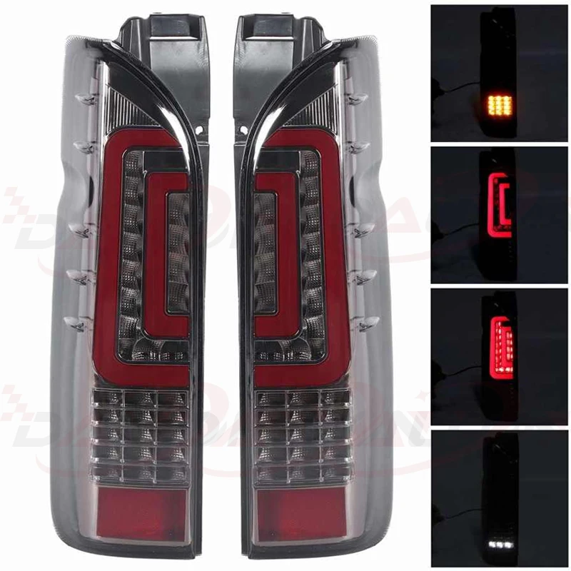

Car LED Tail Light Taillight For Toyota Hiace 2005 - 2017 2018 Rear Fog Lamp + Brake Light + Reverse + Dynamic Turn Signal
