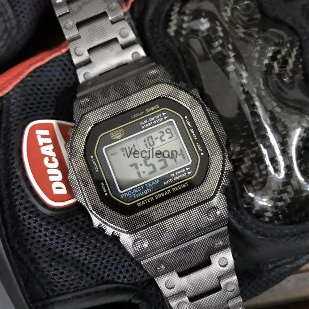 Набор из титанового сплава для DW 5600, ремешок для часов, ободок, DW5600, камуфляжная серия GW5000 DW5035, металлические Ремешки для наручных часов, покрытие, инструменты