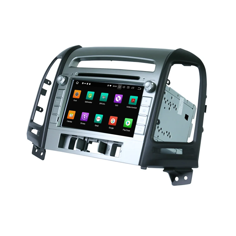 7 &quotPX6 Android 10 0 автомобильный мультимедийный плеер 6 ядро для Hyundai Santa Fe 2006 2011 DVD