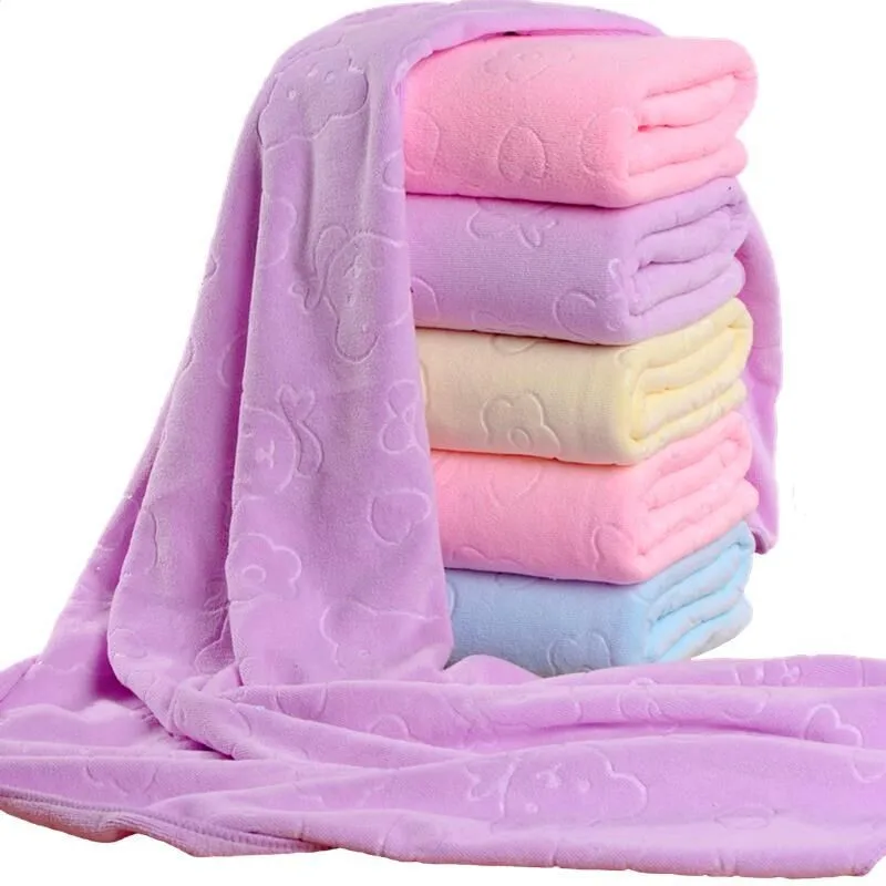 Microfiber Soft Shower Towel 70x140cm Bear Quick Dry Hair Bath Towel Household Comfort Beach Towels