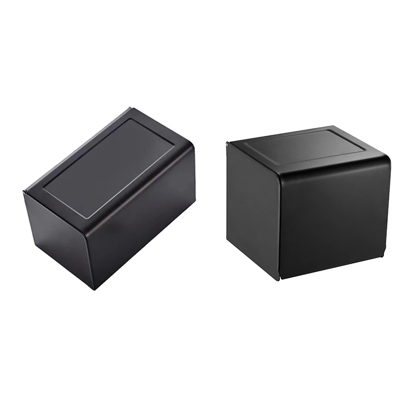 

Matte Black Toilet Paper Holder Wall Mounted Tissue Box Bathroom Mobile Phone Rack Roll Paper Towel Holder