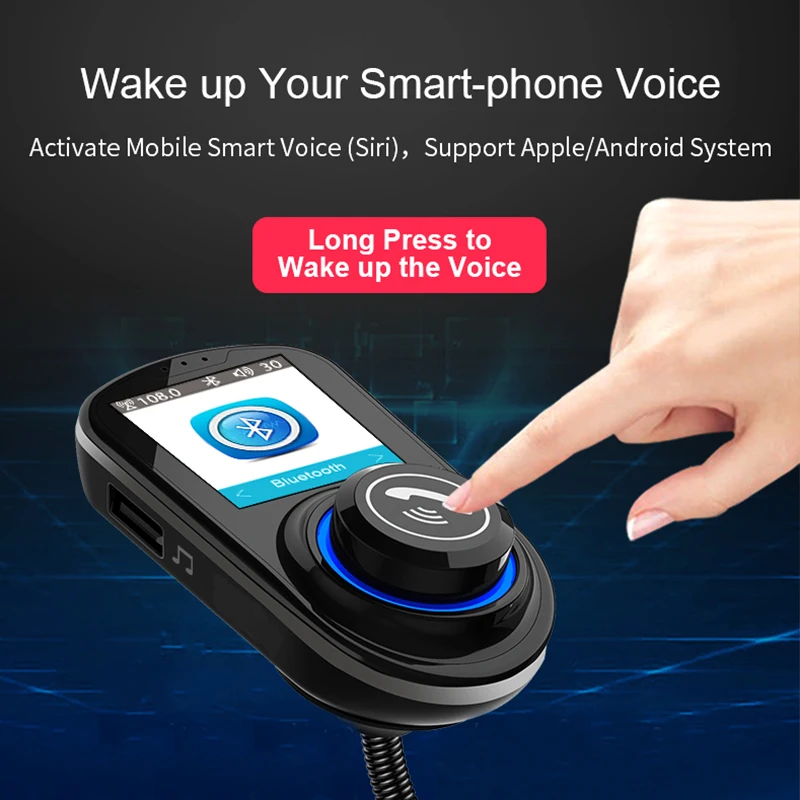 SRUIK радио передатчик fm-передатчик Bluetooth 5 0 2019 большой цветной дисплей QC3.0