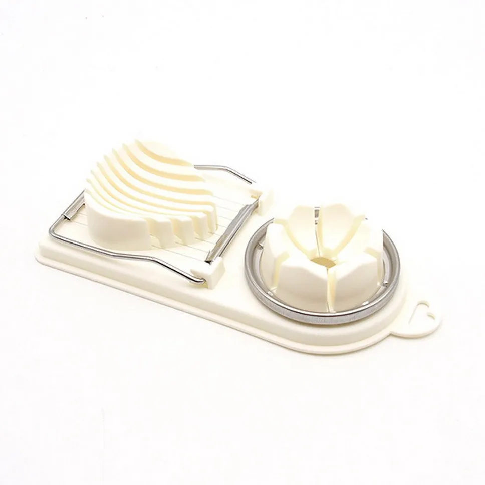 

Multifunctional Egg Cutter 2 In 1 Stainless Steel Egg Slicers With Plastic Base Kitchen Slicing Gadgets