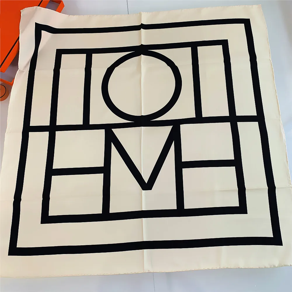 Ручная работа 90 см саржевый шелковый шарф женские квадратные шарфы с