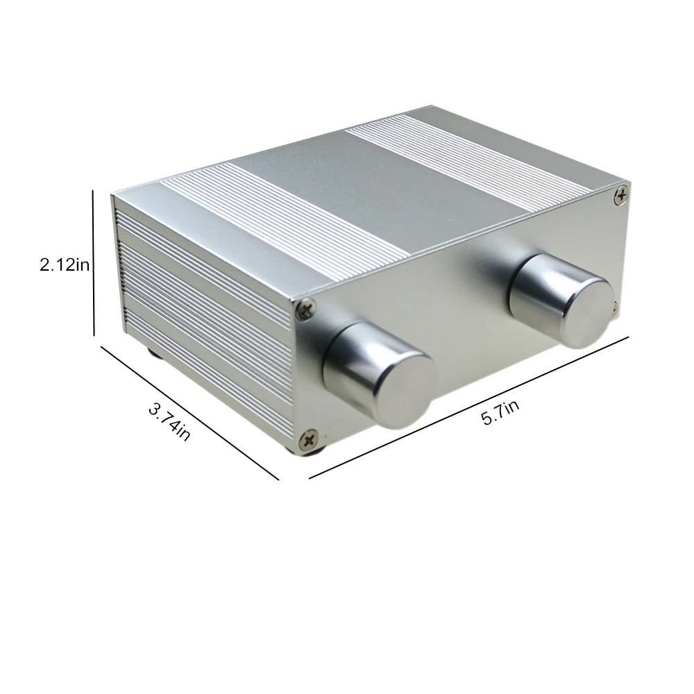 

Stereo 4 to 2 Audio RCA Passive selector switch box, 4-Ways input audio signal distribution, 4 inputs analog Mechanical switcher