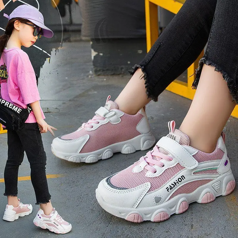 

Kids Shoes for Boys girls Baby Toddler Sneakers Fashion Boutique Breathable Little Children Girls Sports Shoes Size 26-37 cute