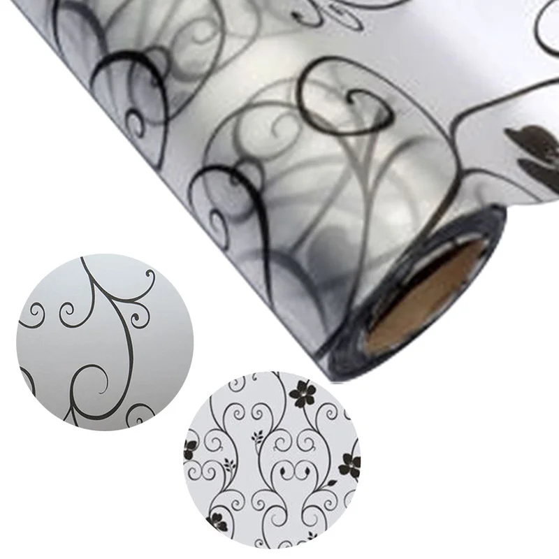 

45x100cm Waterproof Frosted Glass Opaque Window Privacy Film Bedroom Bathroom Office Sticker Self Adhesive Film Home Decor Film