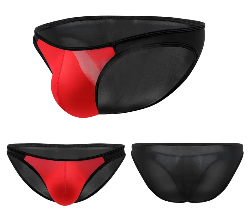 8PCS Men's Briefs U Convex Thin Ice Silk Low Waist  Sexy Bikini Underpants Shorts Underwear Men Sexy Underwear  Hot Sale Pantie