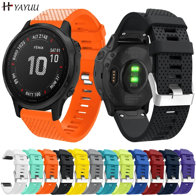 YAYUU Ремешок для часов Garmin Fenix 5S быстросъемный силиконовый удобный ремешок