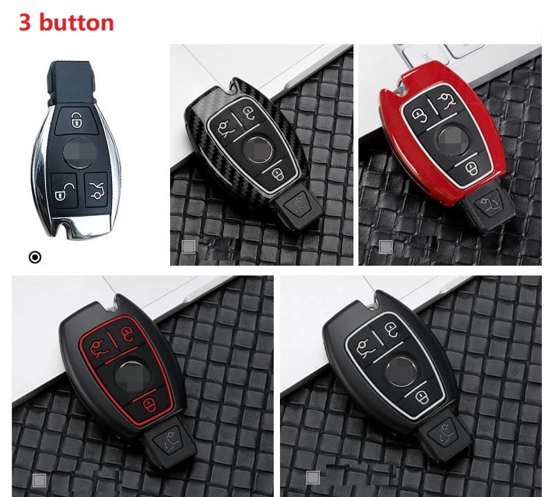 Чехол для автомобильного ключа из углеродного волокна Mercedes Benz BGA AMG W203 W210 W211 W124 W202