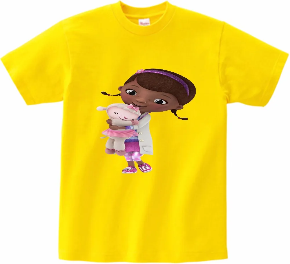 

2018 New Doc Mcstuffins Kids T-shirts For Girls Cartoon Children Clothing Girls Clothes Baby Short Sleeve T Shirt Cotton Casual