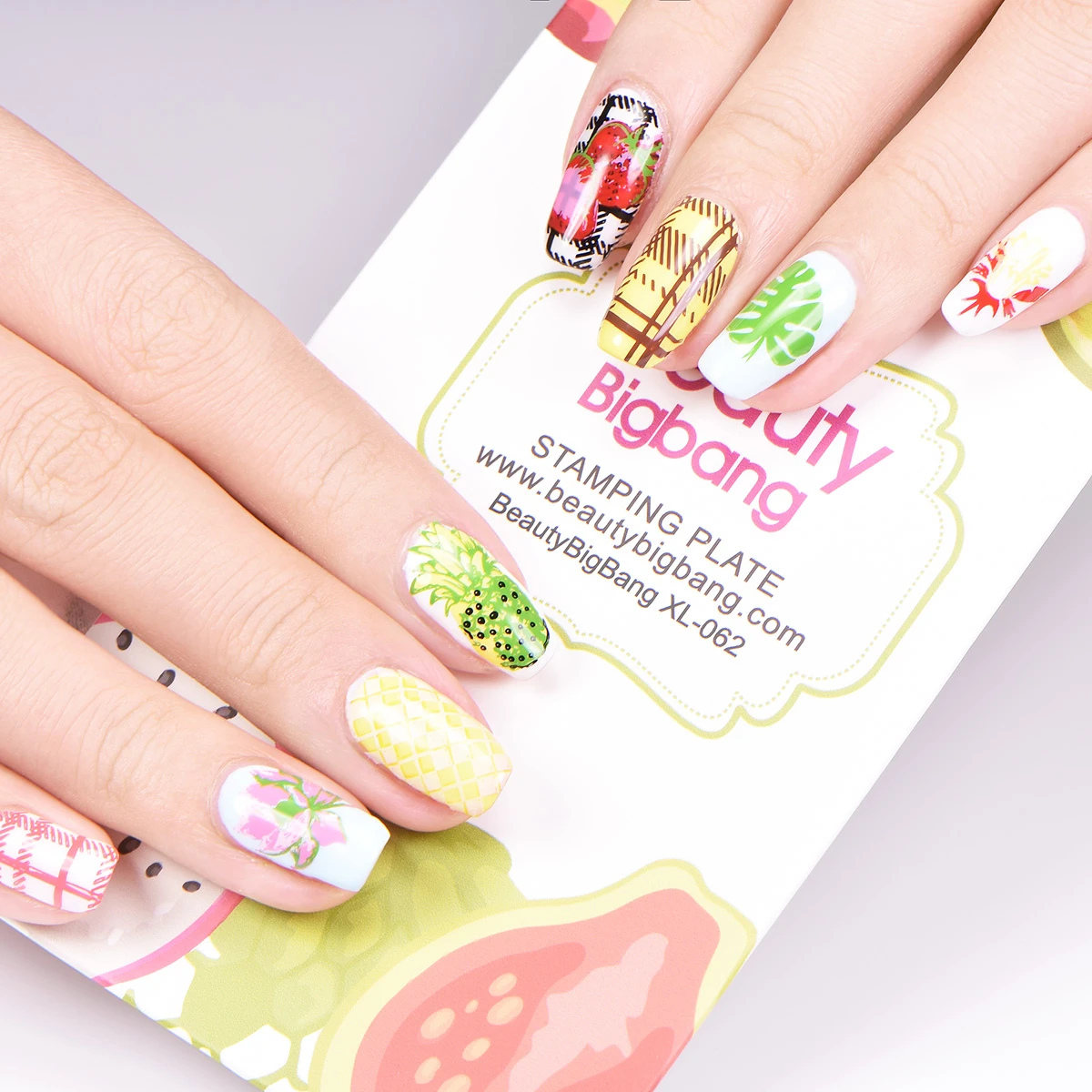 BEAUTYBIGBANG 6*12 см гвоздь штамп прямоугольник напечатанный DIY цветок лист природа геометрический плед маникюрная пластина для стемпинга для нейл-арта
