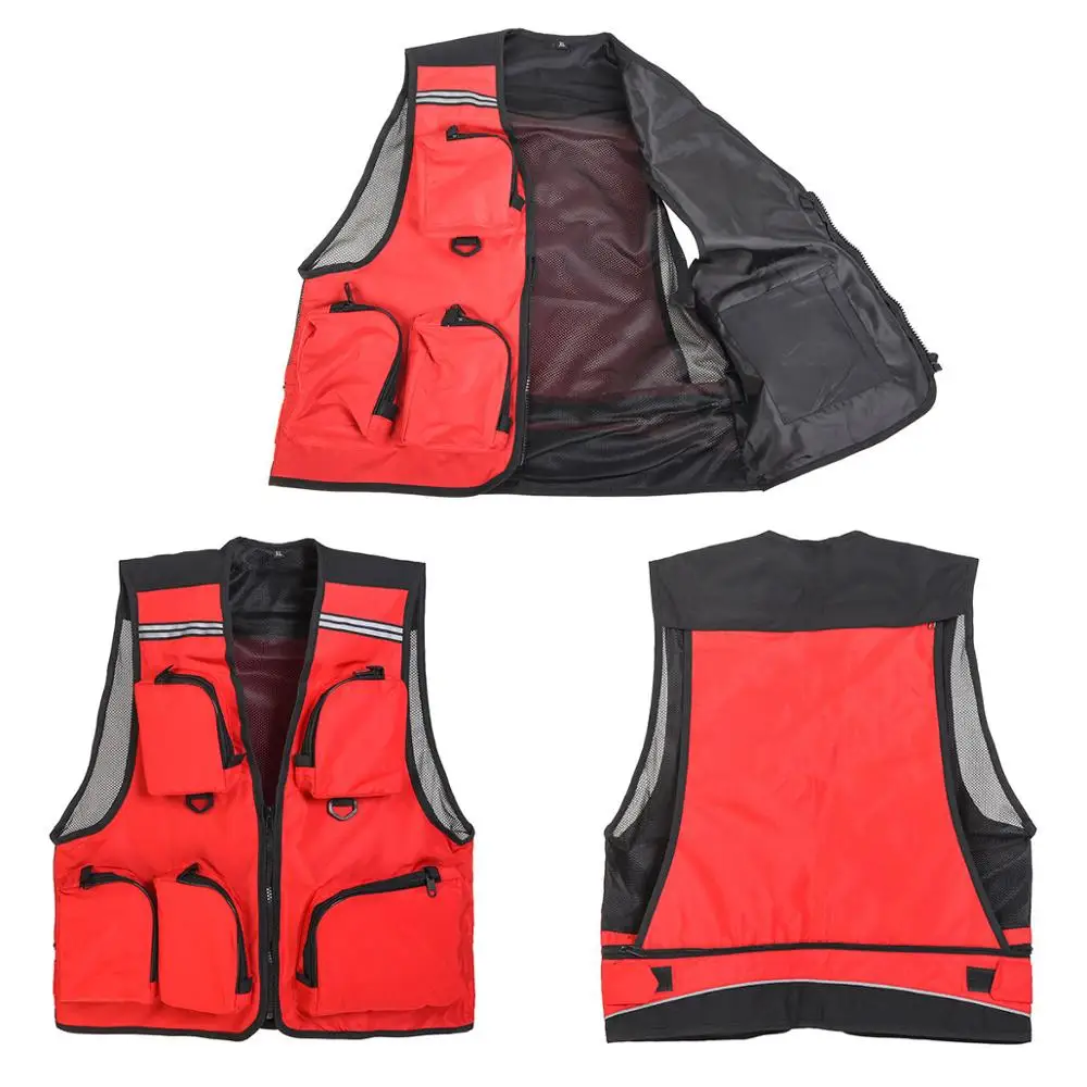 Летний жилет для рыбалки быстросохнущая дышащая сетка многофункциональные
