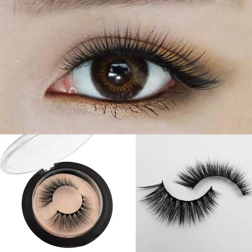 

1 Pair Eyelash Delicate Long-lasting Slender Faux Mink Hair Makeup Eye Lash for Decoration