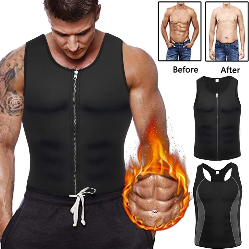 Мисс Moly мужские неопрен на молнии Талия Обучение моделирующие топы для похудения