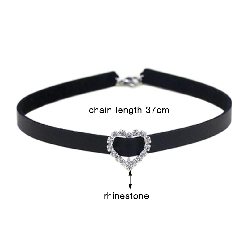 

LEEKER Love Key Rose Square Pendant Sexy Black Lace Collar Chain Clear Rhinestone Necklace For Women Fashion Jewelry 423 K2