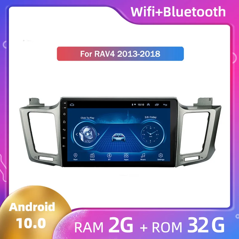 Популярный автомобильный радиоприемник Android Авторадио 2.5D IPS для Toyota RAV4 2013 2014 2015 2016