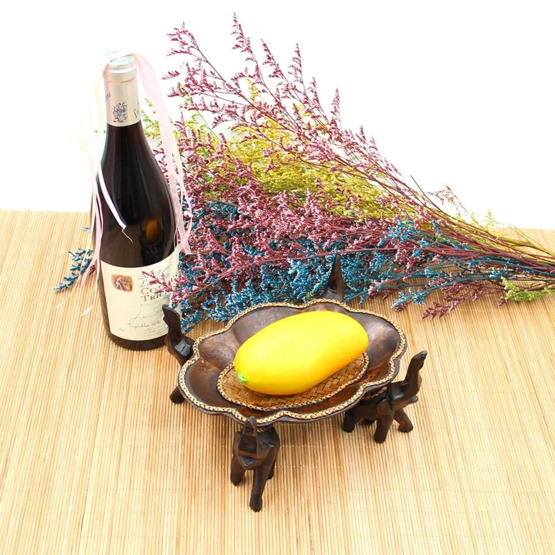 Wooden Candy Dish Elephant Stand Elegant Snacks Fruit Tray Serving Dessert Plate for Office Restaurant Home | Дом и сад