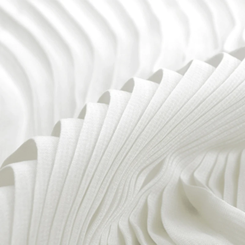 100D мягкая Розовая Шифоновая плиссированная Тюлевая ткань для свадебного платья