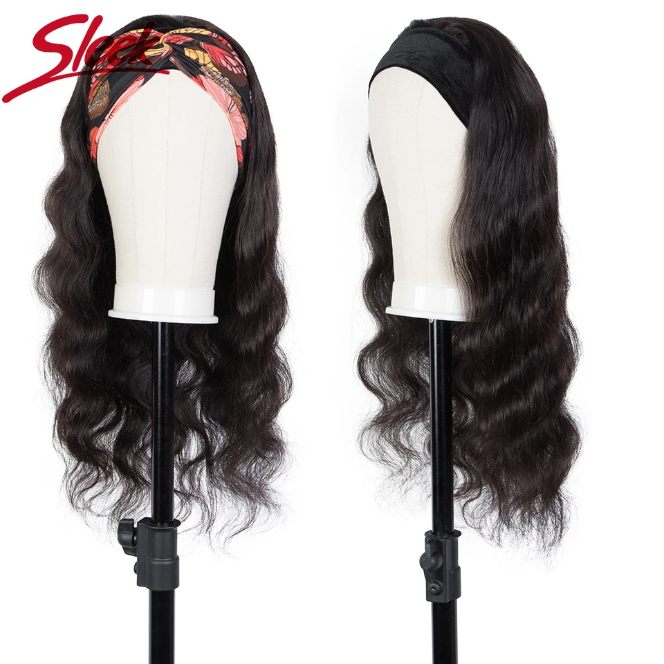 

Гладкие 30 дюймов парик с головной повязкой парики из натуральных волос для женщин бразильские волосы парики объемная волна парик с головно...