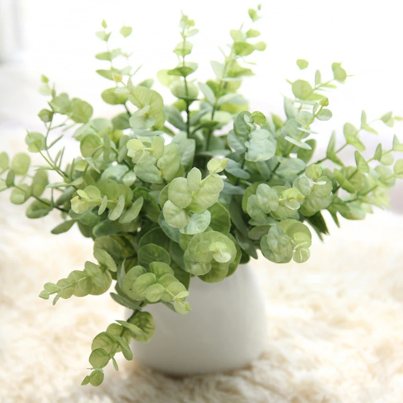 Новая модель букет из небольших листьев эвкалипта травы украшение для дома сада