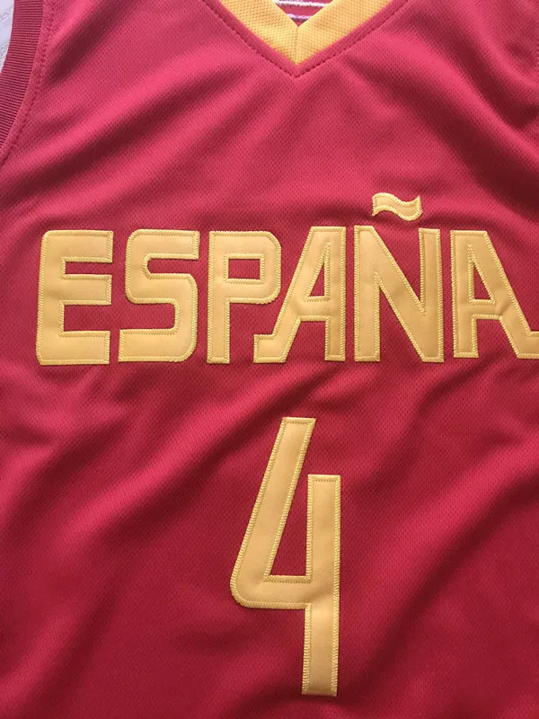 2020 newst Team Spain 4 Pau Gasol red Basketball Jersey Mens Stitched Custom Any Number Name jerseys | Спорт и развлечения