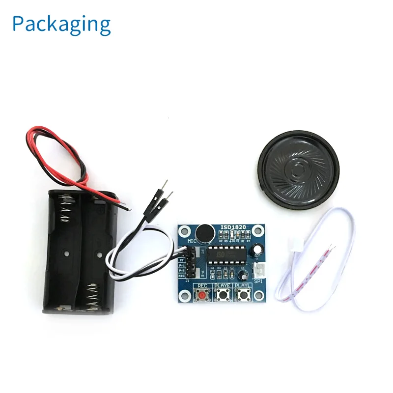UNISIAN ISD1820 Recording Module 8 Ohm 0.5W Sound Recorder / Play REC Voice Board with Microphones + Loudspeaker DC 3-5V | Электроника