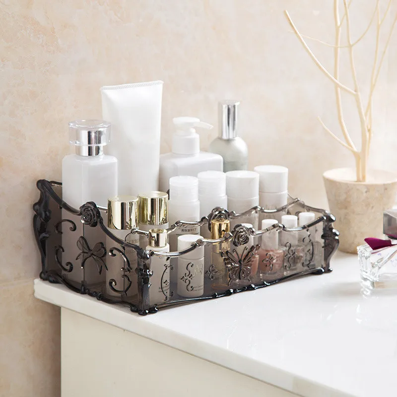 8 цветов прозрачная пластиковая коробка для хранения косметики Настольный