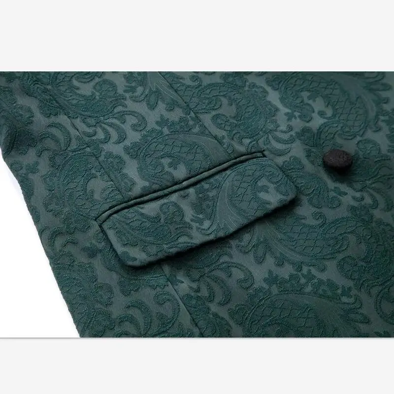 (Blazer + pants + vest) suit 3 Psc sets groom suit  Wedding luxury party ball suit jacquard design high-end slim men's tuxedo