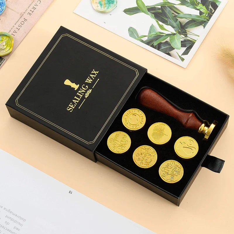 Подарочная коробка Fire Paint Wax Seal Stamp Set ручной материал аксессуары прямой DIY