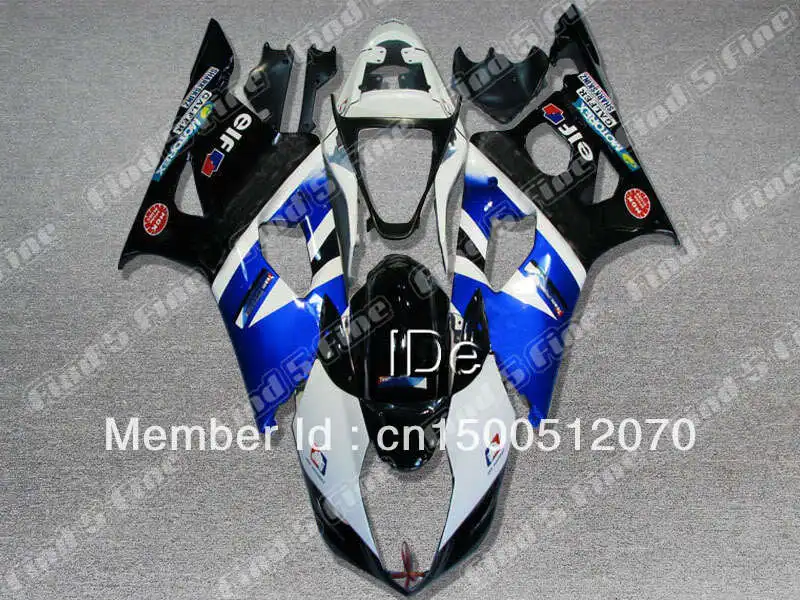 

white black blue fairings for SUZUKI GSXR1000 03 04 K3 Injection 03-04 GSX R1000 GSXR 1000 2003 2004 2003-2004 ABS fairing kit
