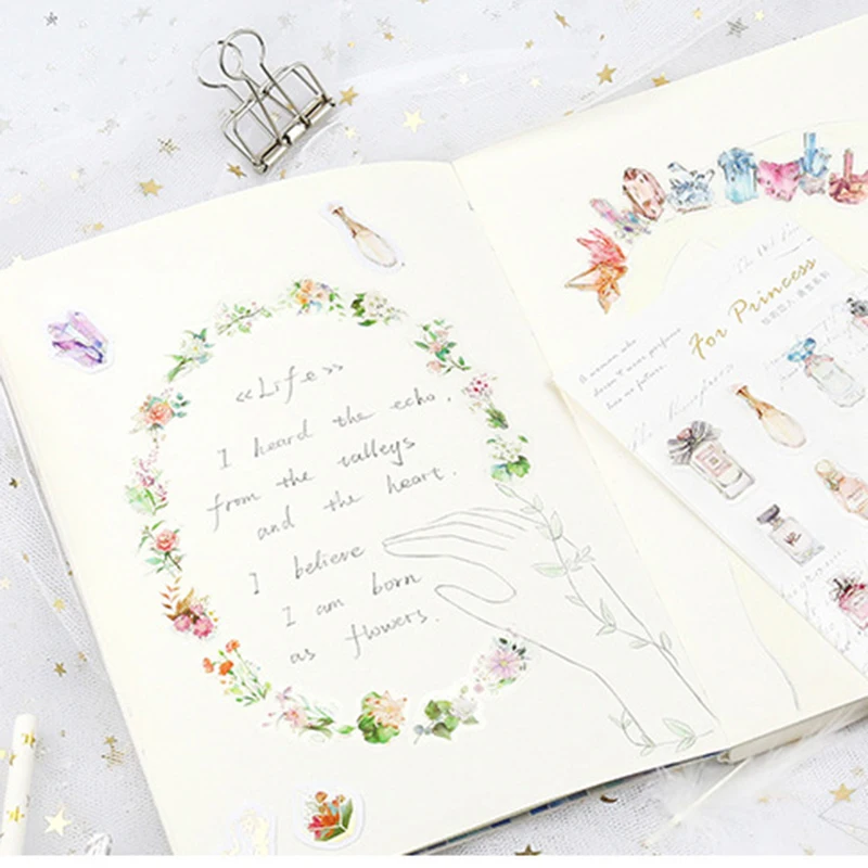 ПВХ Золотая фольгированная наклейка галактика планета журнал наклейки для