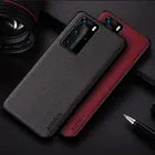 Чехол для Huawei P40 Pro P40 Lite E coque, новый простой дизайн, однотонный текстильный Кожаный противоударный защитный чехол-накладка