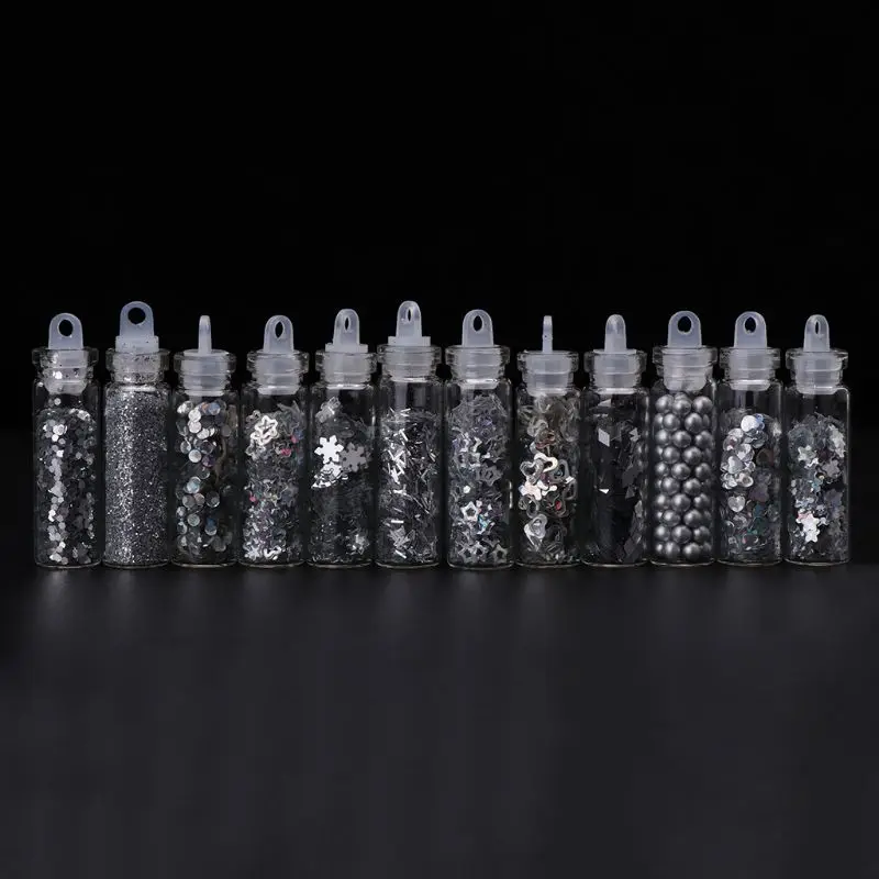 12 бутылок/набор маникюрные блестки сделай сам инструменты для наполнения ногтей