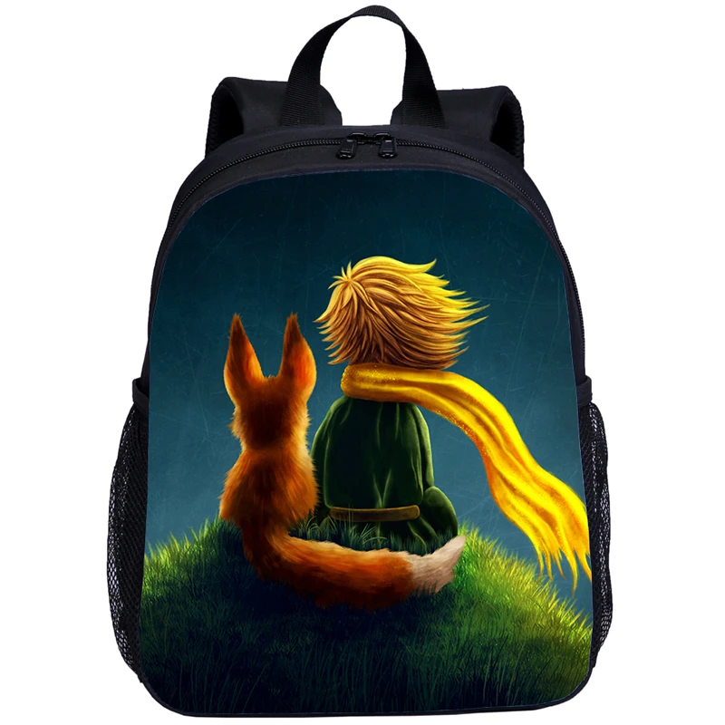 Детские школьные рюкзаки для девочек с рисунком Маленького принца Mochila, Детская сумка для детского сада, школьный рюкзак для мальчиков - Цвет: Черный