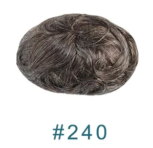240 # Eversilky мужской парик все поли кожи замена волос системы Toupee натуральные человеческие волосы - Парик Цвет: 240 #