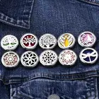 Новинка, брошь в виде стрекозы с изображением дерева жизни для ароматерапии, значок с диффузором эфирных масел, парфюмерия, оптовая продажа