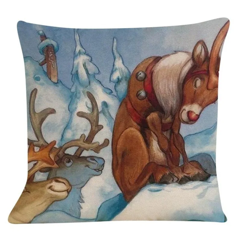Merry Christmas Style Pattern Pillow Cases Square Sofa Throw Pillowcases Seat Cushion Covers Home Decor | Дом и сад