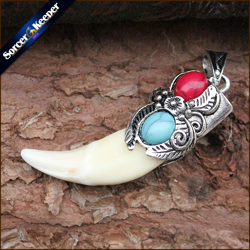 Панк Мода Храбрый Для мужчин ювелирные изделия SilverColor тон Натуральный камень