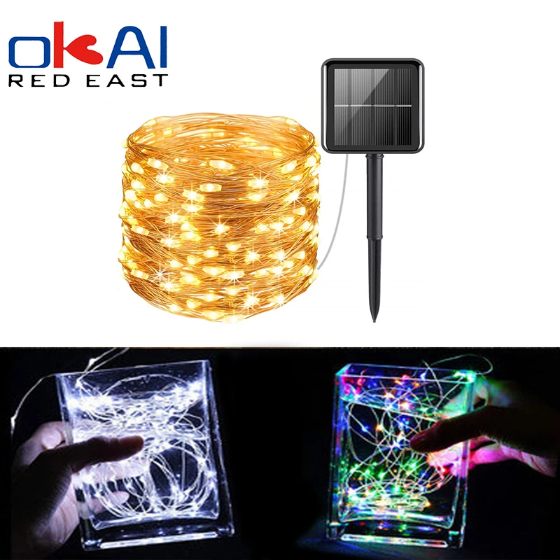 

Eco-friendly Waterproof Outdoor Party Xristmas Decorative Gift Home Solar Copper Wire Fairy Light Garden Party Wedding Decor