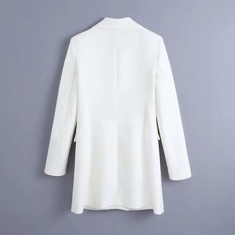 

Ladies Korean Temperament Female Long Suit Jacket Casual Women V Neck Solid Color Spring-autumn Fashion Jacket