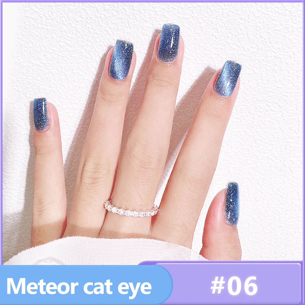 9 Colors Meteor Cat Eye Nail Polish 10ml Gel Nail Polish Light Changes Super Shining Nail Art Gel Cat Eye Nail Gel