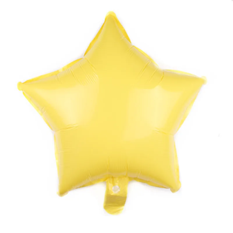Macaron Yellow 18 дюймов Многоцветный Металлический Макарон Фольга звезда Алюминий шар Baby Shower праздничные декорации на свадьбу, вечеринку, день рождения макет воздушный шар - Цвет: Macaron Yellow