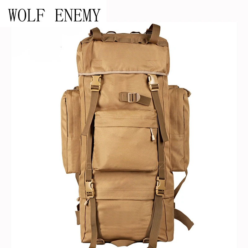

Hot Sale Roomy Storage Durable Waterproof Oxford Outdoor Hunting Camping Rain Cover Climbing Military Backpack Tactical 70L